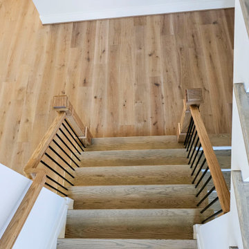 Project #105 | U-Shaped Staircase with Thick Square Newels