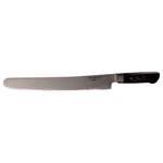 Master Grade - I.O SHEN Long Serrated Bread Knife for Homemade Bread, Kitchen Knife 10"/ 250 mm - Introducing our premium bread knife, designed for both professional bakers and home enthusiasts alike. Featuring an extra-long serrated blade, this knife effortlessly glides through even the largest loaves, delivering perfectly uniform slices every time. Crafted with a high-quality blade that maintains its sharpness longer than standard options, it ensures precision and durability for years to come. The handle is made from durable, heat-resistant ebonite, providing a comfortable and secure grip while withstanding the demands of a busy kitchen. To maintain the knife’s exceptional performance, we recommend hand washing only, as dishwashers may cause damage. With a one-year warranty included, you can trust in the quality and craftsmanship of this essential kitchen tool. Elevate your baking experience and enjoy the perfect slice with our expertly designed bread knife!