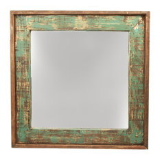 mexican imports ranch house rustic turquoise mirror 31x31 bathroom mirrors - Rustic Bathroom Mirrors mexican imports ranch house rustic turquoise mirror 31x31 bathroom mirrors - Rustic Bathroom Mirrors