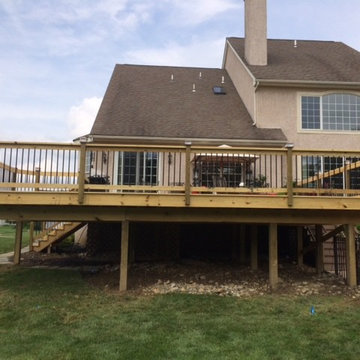 Pressure Treated Deck Complete With Hot Tub