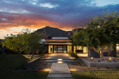 Contemporary exterior home idea in Phoenix