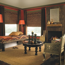 :evolor Natural Classic Roman Style Woven Wood Shades - Roman Shades