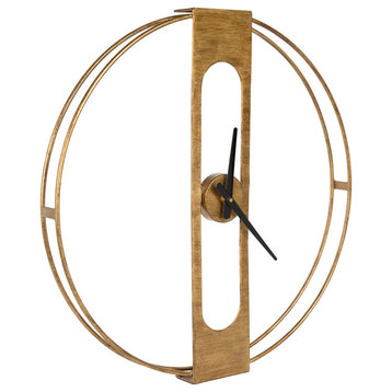 Urgo Numberless Metal Wall Clock, Gold 22 Diameter