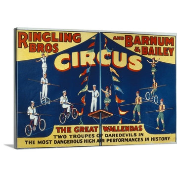 Poster advertising the 'Ringling Bros. and Barnum Wrapped Canvas Art Print