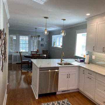 Fabuwood Galaxy Frost Kitchen Dining room combination