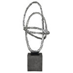 Elk Home - Elk Home S0036-8953 Textured Loop - 32.25 Inch Sculpture - The Textured Loop Sculpture features a textured meTextured Loop 32.25  Silver/Black *UL Approved: YES Energy Star Qualified: n/a ADA Certified: n/a  *Number of Lights:   *Bulb Included:No *Bulb Type:No *Finish Type:Silver