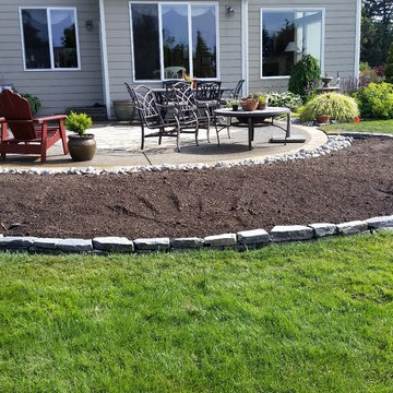 waterfalls and flat stone install