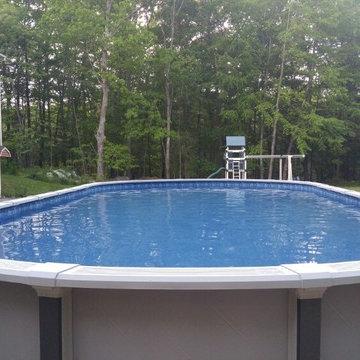 18x40 Above Ground Pool Install By Aquarian Pool and Spa Medway Ma 401-332-9183