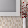 MTO0021 Hexagon Beige Gray White Natural Glazed Handmade Ceramic Mosaic Tile