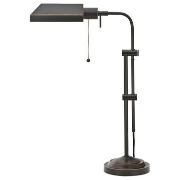 Cal One Light Table Lamp, Dark Bronze Finish