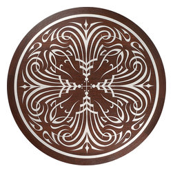 Oshkosh Designs - Alhambra Wood & Metal Medallion - Floor Medallions And Inlays
