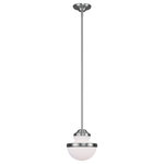 Livex Lighting - Livex Lighting 5724-91 Oldwick - One Light Pendant - No. of Rods: 3  Canopy IncludedOldwick One Light Pe Brushed Nickel Hand  *UL Approved: YES Energy Star Qualified: n/a ADA Certified: n/a  *Number of Lights: Lamp: 1-*Wattage:100w Medium Base bulb(s) *Bulb Included:No *Bulb Type:Medium Base *Finish Type:Brushed Nickel