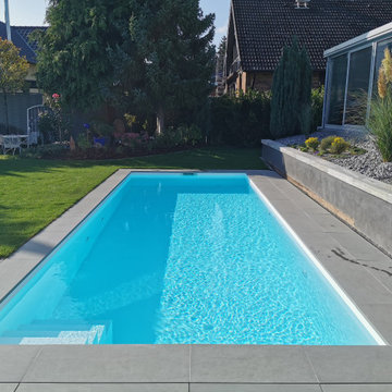NIVEKO Polystone Invisible 8,00 x 3,00 x 1,50 m mit treppe Modern
