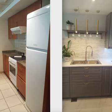 Grey modern kitchen remodelling