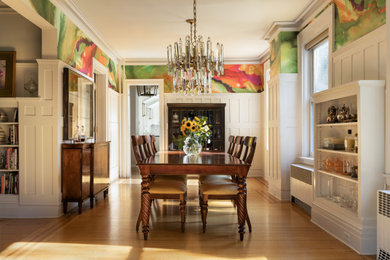 Inspiration for an eclectic dining room remodel in New York