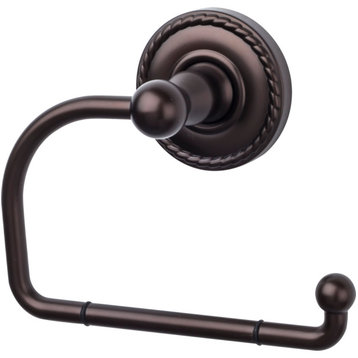 Top Knobs ED4F Edwardian Bath Tissue Hook Rope Backplate - Oil Rubbed Bronze