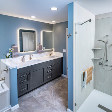 Harrisburg, PA Spa-calm, Age-ready, & Storage Smart Bathroom Remodel