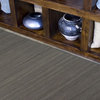 Flat Weave Solid Pattern Gray /Black Wool Handmade Rug - NU09, 5x8
