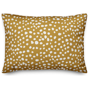 Gather Yellow and White Dalmatian 14x20 Indoor/Outdoor Pillow