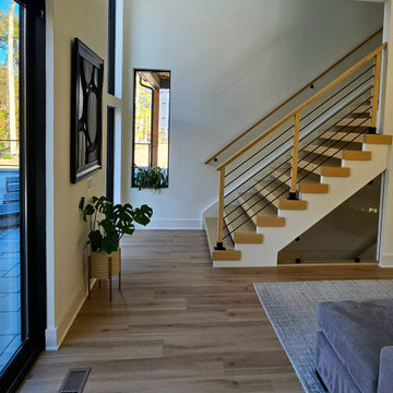 Project #111 | Open-Riser Staircase with Glass Panel Detail
