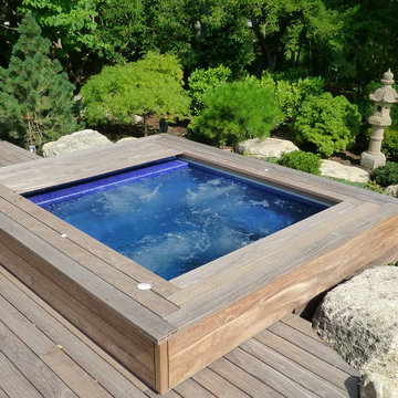 Raised Ipe Clad Spa