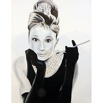 Canvas, Audrey Hepburn by Ed Capeau, 30"x24"