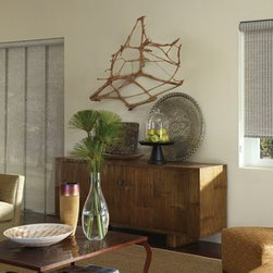 Hunter Douglas Panel Track in Light Filtering Fabric - Window Treatments