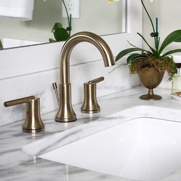 White Carrara Snow Marble Bathroom