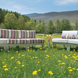 Ashbee Outdoor Modular Sectional w/Cushions - Patio Furniture And Outdoor Furniture