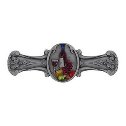 Inviting Home Inc. - Best Cellar Pull, Hand-Tinted Pewter - Cabinet And Drawer Handle Pulls