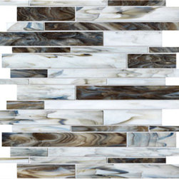Sable D'Or Linear Glass Mosaic Tile - Mosaic Tile