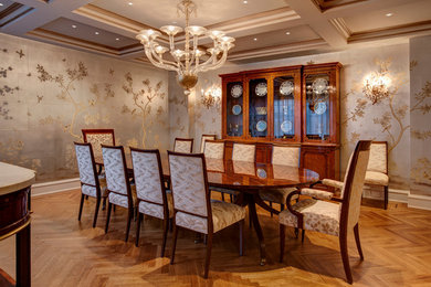 Elegant dining room photo in New York