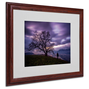 'The Tree of Love Grenoble' Matted Framed Canvas Art by Mathieu Rivrin