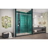 Enigma-XO 50-54" W x 76"H Sliding Shower Door in Brushed Stainless Steel