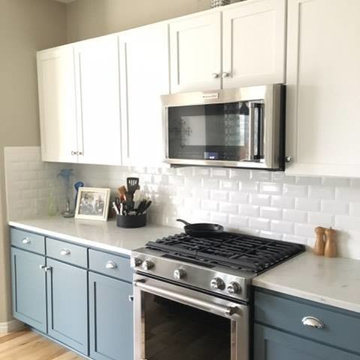Blue Base White Uppers Kitchen - Fort Collins