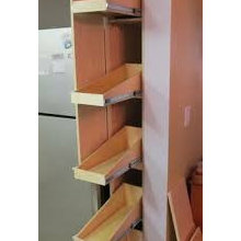 Uses for narrow pull out storage
