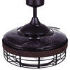 Fanaway Montclair 48" AC Ceiling Fan With Light, Black With Koa Trim