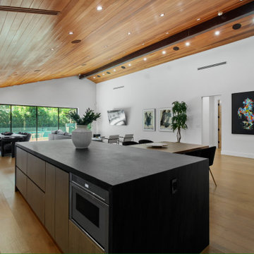 View Down the Island to the Rear Glazing and Yard