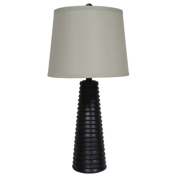 Fangio Lighting's #6162 28" Resin Table Lamp in Antique Brown Finish.