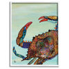 Colorful Crab on Sand Aquatic Animal Painting, 11 x 14