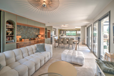 Idée de décoration pour un salon design.