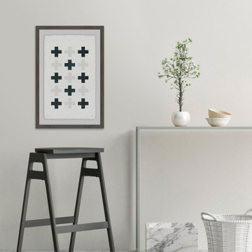 "Positive Ions II" Framed Painting Print