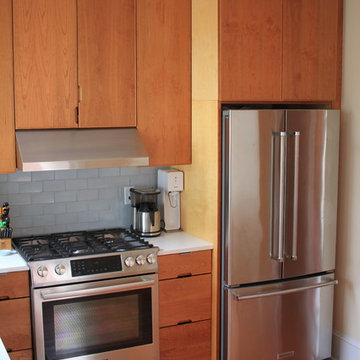 Transitional Cherry & Birch Kitchen