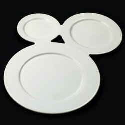 Jean Marc Gady Gourmet Trio Plate (Set of 4) - Dinner Plates