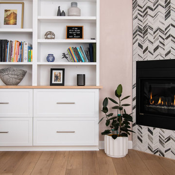 Cozy and Stylish Lake Forest Home Office Remodel