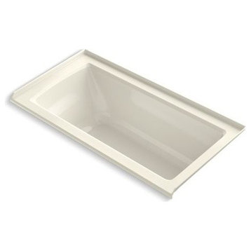Kohler Archer 60"x30" Alcove Bath With Right-Hand Drain, Biscuit