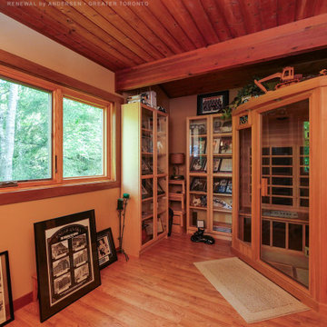 Great Sauna Room with New Wood Windows - Renewal by Andersen Greater Toronto Are