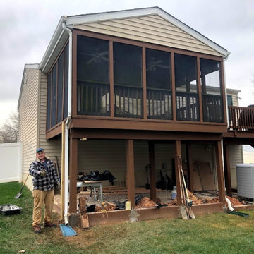 Rotten deck posts repaired
