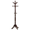 Pemberly Row Traditional Solid Wood Coat Rack in Cherry