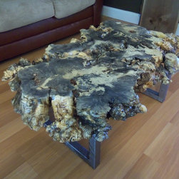 Live Edge Buckeye Burl Coffee Table - Coffee Tables